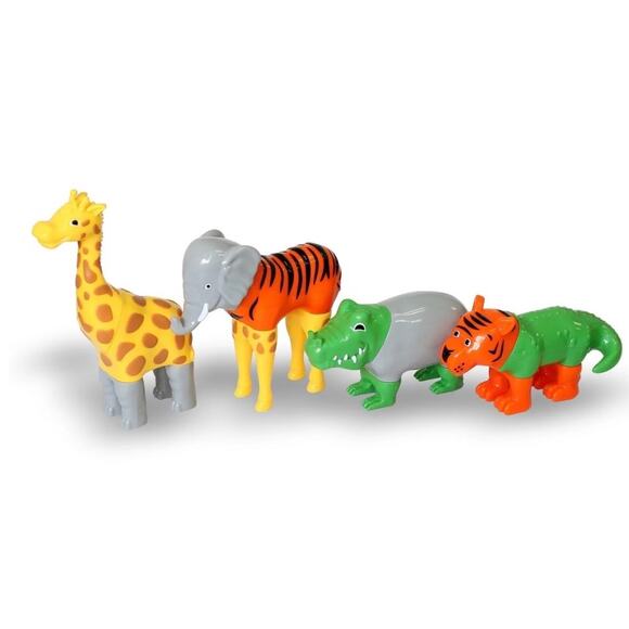 Popular Playthings Magnetic Mix or Match Jungle Animals giraffe tiger elephant - Picture 6 of 6